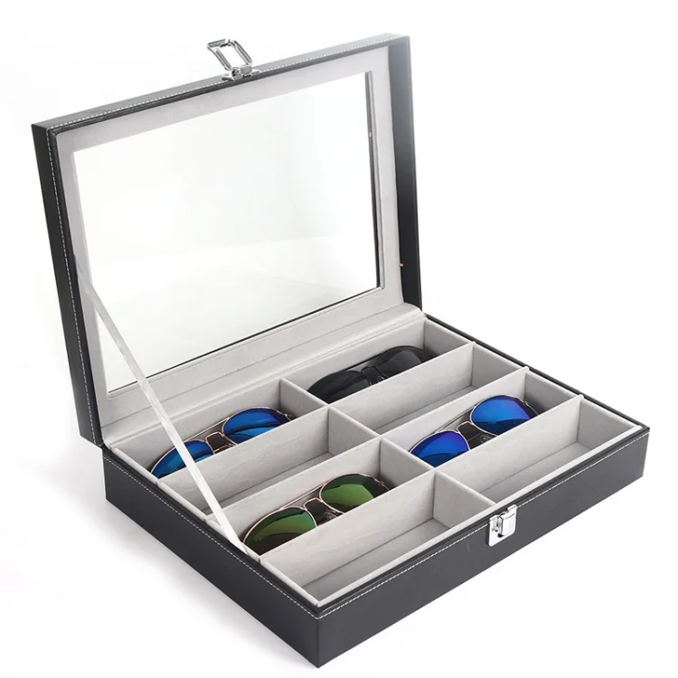 JEW0539.webp 8 Grids Portable Sunglasses Protective Storage Box - Image 1