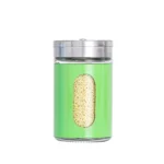 Stainless Steel Lid Glass Seasoning Jar Kitchen Supplies