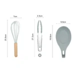 13 in 1 Silicone Wood Handle Heat-resistant Cooking Cutlery Sets Kitchen Tools with Small Container - Image 6