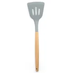 Silicone Wood Handle Leak Shovel Heat-resistant Cooking Shovel Kitchen Tools - Image 2