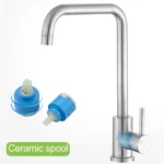 304 Stainless Steel Rotatable Faucet Sinks Cold And Hot Water Tap - Image 6