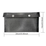 Barbecue Heat Resistant Non-stick Grilling Mesh BBQ Baking Bag, Size: 24 x 14cm (Black) - Image 2