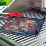Barbecue Heat Resistant Non-stick Grilling Mesh BBQ Baking Bag, Size: 24 x 14cm (Black) - Image 6