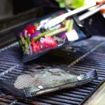 Barbecue Heat Resistant Non-stick Grilling Mesh BBQ Baking Bag, Size: 24 x 14cm (Black) - Image 7