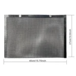 Barbecue Heat Resistant Non-stick Grilling Mesh BBQ Baking Bag, Size: 40 x 27cm (Black) - Image 2