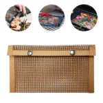 Barbecue Heat Resistant Non-stick Grilling Mesh BBQ Baking Bag, Size: 24 x 14cm (Copper)