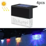 4pcs LED Solar Deck Light Waterproof Garden / Home / Driveway / Stairs / Outside Wall