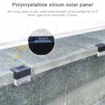 4pcs LED Solar Deck Light Waterproof Garden / Home / Driveway / Stairs / Outside Wall - Image 6