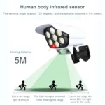 LED Solar human Body Infrared Induction Wall Lamp Simulation Monitoring Fake Camera - Image 7