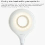 TGX-770 3-grade Brightness Touch Dimmer LED Desk Lamp, 28 LEDs Flexible Goose Neck Hollow Ring Design Eye Protection Light with Clip & Small Night Light Function - Image 4