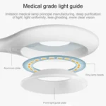 TGX-770 3-grade Brightness Touch Dimmer LED Desk Lamp, 28 LEDs Flexible Goose Neck Hollow Ring Design Eye Protection Light with Clip & Small Night Light Function - Image 5