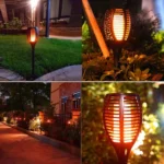 96 LED Solar Flame Light Outdoor Garden Lawn Light Garden Landscape Torch Light - Image 7