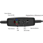 30W Triple Heads Adjustable Spectrum Timing LED Lamp for Plant Growth Lighting, USB Plug DC 5V - Image 3