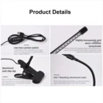 30W Triple Heads Adjustable Spectrum Timing LED Lamp for Plant Growth Lighting, USB Plug DC 5V - Image 4