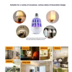 Fly Pest Insects Reject Zapper LED Ball Steep Light, AC 175-265V - Image 8