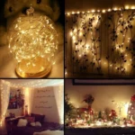 6 PCS Waterproof Warm White Light Copper Wire Starry String Light , 20 LEDs 2700-2900K Rope Fairy Light For Party / Holiday, Length: 2m, DC 6V - Image 5