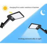 6W 800LM 48 LEDs Solar Remote Control Flat Lamp with Bracket - Image 11