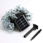 Peach Blossom Shape 50 LEDs Outdoor Garden Waterproof Christmas Spring Festival Decoration Solar Lamp String - Image 2