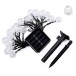50 LEDs Bubble Ball Outdoor Garden Waterproof Christmas Spring Festival Decoration Solar Lamp String - Image 2
