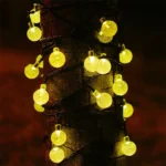 50 LEDs Bubble Ball Outdoor Garden Waterproof Christmas Spring Festival Decoration Solar Lamp String - Image 5