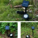 Two Heads LED Outdoor Waterproof Solar Underwater Spotlight Floodlight - Image 8