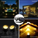 Two Heads LED Outdoor Waterproof Solar Underwater Spotlight Floodlight - Image 10