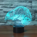 Chameleon Shape 3D Colorful LED Vision Light Table Lamp, 16 Colors Remote Control Version - Image 2