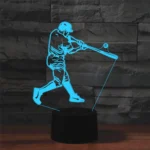 Playing Baseball Shape 3D Colorful LED Vision Light Table Lamp, 16 Colors Remote Control Version - Image 2