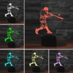 Playing Baseball Shape 3D Colorful LED Vision Light Table Lamp, USB & Battery Version - Image 3