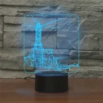 Lighthouse Shape 3D Colorful LED Vision Light Table Lamp, USB & Battery Version - Image 2