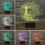 Lighthouse Shape 3D Colorful LED Vision Light Table Lamp, USB & Battery Version - Image 3