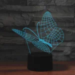 Butterfly Shape 3D Colorful LED Vision Light Table Lamp, Charging Touch Version - Image 2