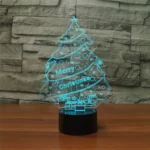 Christmas Tree Shape 3D Colorful LED Vision Light Table Lamp, USB Touch Version - Image 2