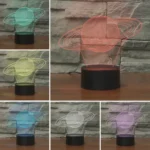 Saturn Shape 3D Colorful LED Vision Light Table Lamp, Crack Touch Version - Image 3