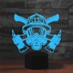 Fire Fighting Shape 3D Colorful LED Vision Light Table Lamp, USB Touch Version - Image 2