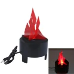 [220V US/EU Plug] Artificial Simulation Burning Fake Flame Lamp, Flame Height: about 8cm, Torch Fire Pot Bowl Light for Festival Party Decoration