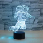 Astronaut Shape 3D Colorful LED Vision Light Table Lamp, Crack Touch Version