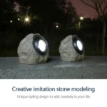 Solar Powered Simulated Stone Spotlight LED Light IP65 Waterproof Outdoor Garden Lawn Lamp - Image 7