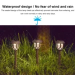 Solar Energy Coffee Outdoor Lawn Lamp IP65 Waterproof LED Decorative Garden Light - Image 6