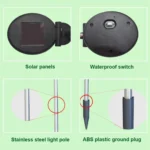 Simulated Lily Flower 4 Heads Solar Powered Outdoor IP55 Waterproof LED Decorative Lawn Lamp, White Light - Image 6