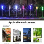 10 PCS Solar Energy Outdoor Lawn Lamp Stainless Steel IP65 Waterproof LED Decorative Garden Light - Image 13