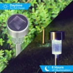 10 PCS Solar Energy Outdoor Lawn Lamp Stainless Steel IP65 Waterproof LED Decorative Garden Light - Image 8