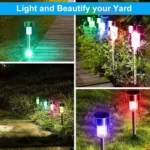 10 PCS Solar Energy Outdoor Lawn Lamp Stainless Steel IP65 Waterproof LED Decorative Garden Light - Image 10