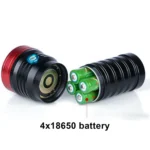 3 Gears, DB18 18xT6, Luminous Flux: 5400lm LED Flashlight, with 4 18650 Batteries - Image 3