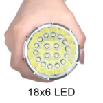3 Gears, K18MAX 18xT6, Luminous Flux: 5400lm LED Flashlight, Without Battery - Image 6