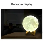 USB Charging LED Energy-saving Night Light with Wooden Holder Base - Image 11