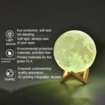 USB Charging LED Energy-saving Night Light with Wooden Holder Base - Image 6