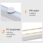 2.8W 30 LEDs White Light Wide Screen Intelligent Human Body Sensor Light LED Corridor Cabinet Light, USB Charging Version - Image 3