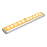 2W 10 LEDs Warm White Light Wide Screen Intelligent Human Body Sensor Light LED Corridor Cabinet Light, Battery Version - Image 2