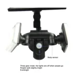 56 LEDs Home Lighting Integrated Courtyard Waterproof Double Heads Rotatable Solar Wall Light Street Light - Image 4